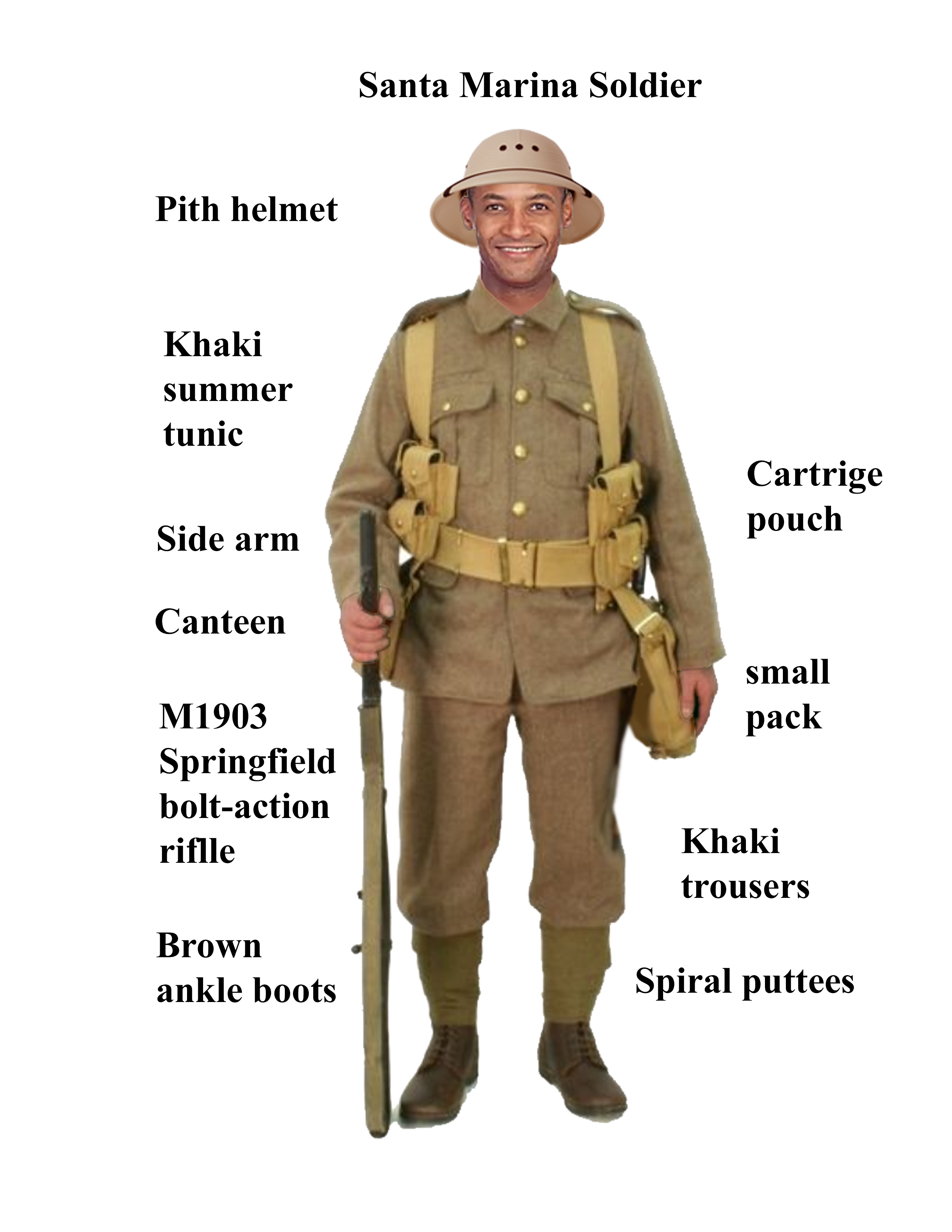 costume design for Santa Marina soldier